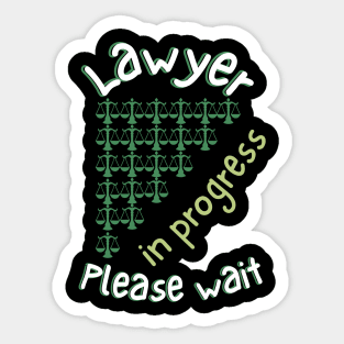 Lawyer In Progress Please Wait Sticker